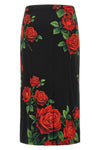 the dolce&gabbana midi skirt defines the silhouette through a pencil constructio