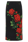 the dolce&gabbana midi skirt defines the silhouette through a pencil constructio