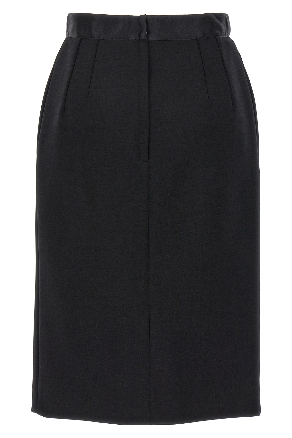 stretch wool pencil skirt
