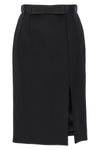 stretch wool pencil skirt