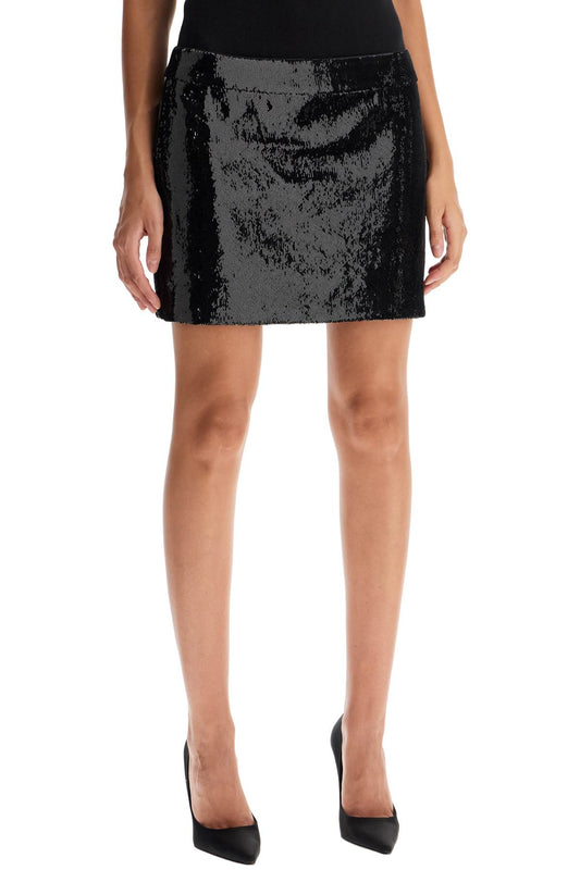 sequin mini skirt