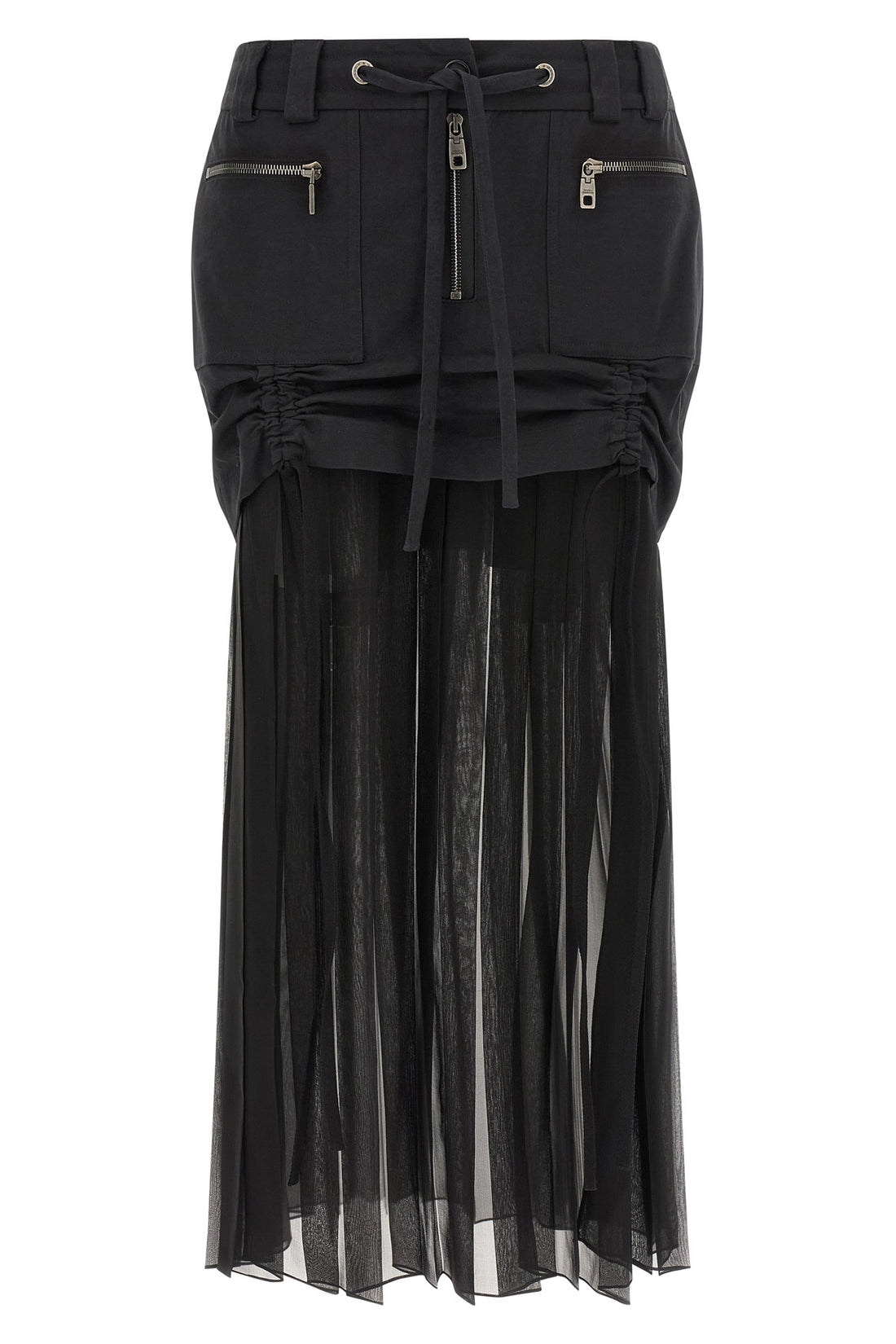 DOLCE &amp; GABBANA 38 cotton twill midi skirt