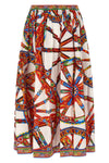 the dolce&gabbana midi skirt in fresh cotton poplin stands out for its iconic c