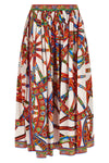 the dolce&gabbana midi skirt in fresh cotton poplin stands out for its iconic c