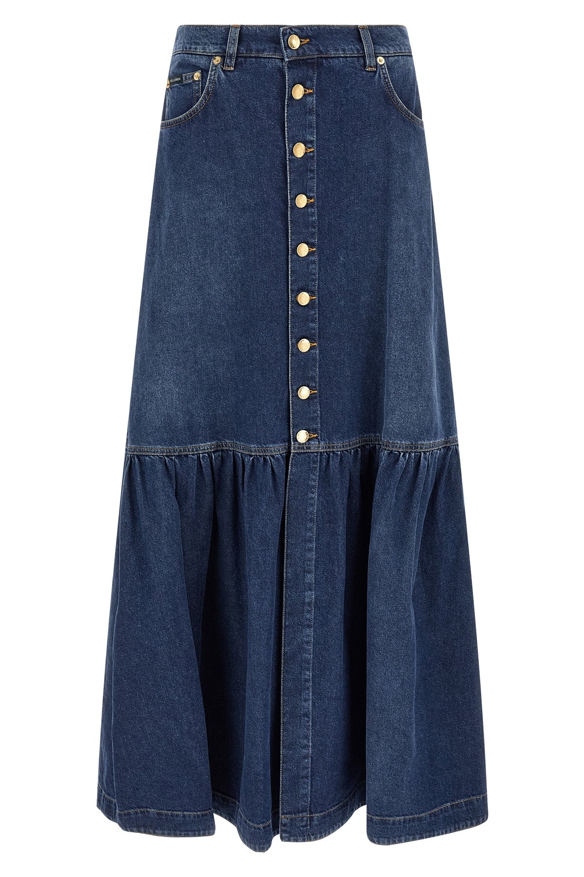 the dolce&gabbana skirt redefines casual codes through a precise sartorial const