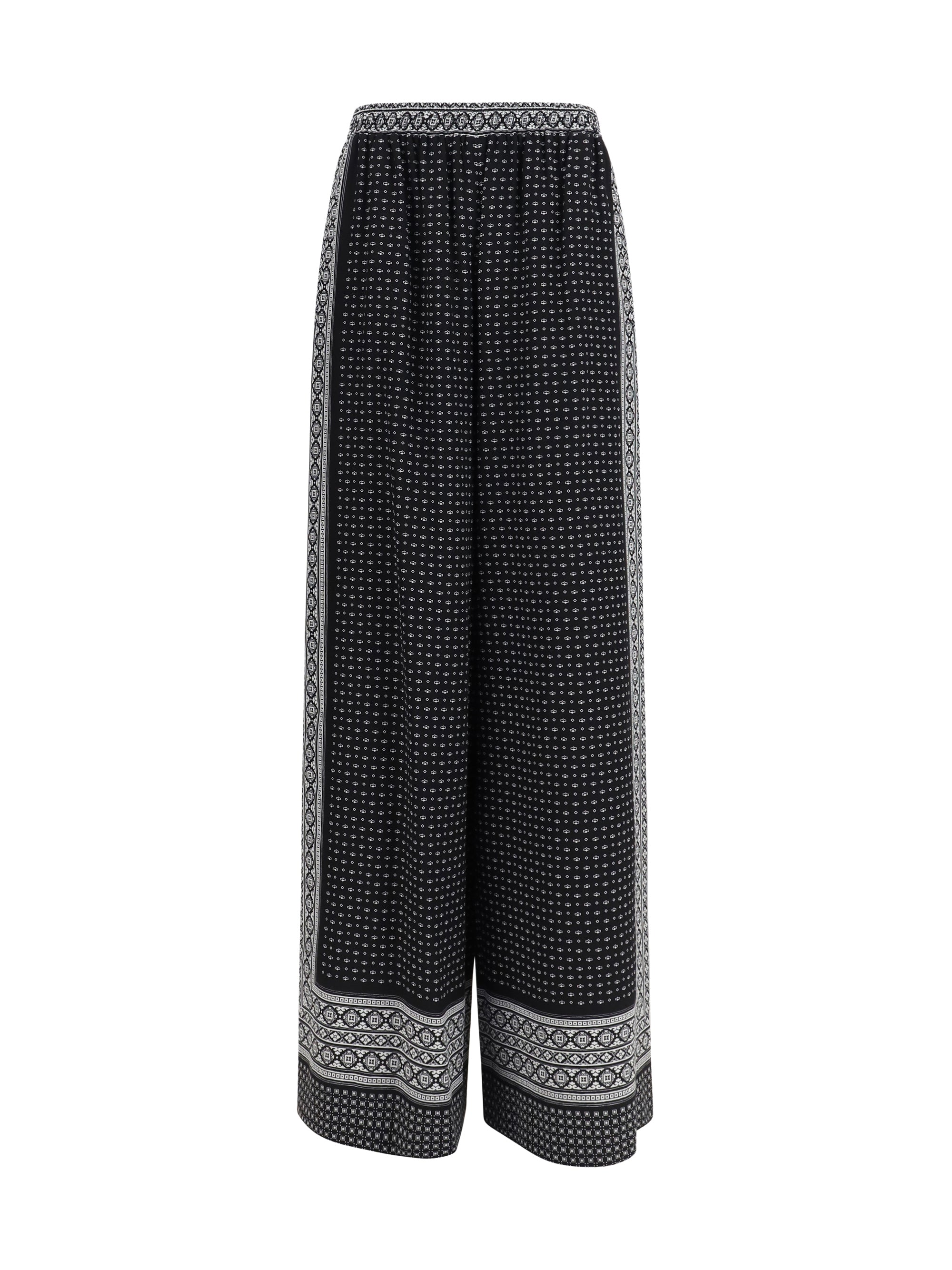 printed silk pants