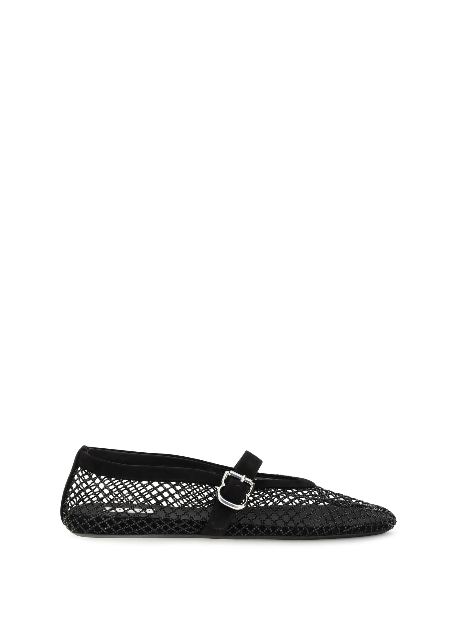 ALAIA 36 rhinestone mesh ballerinas