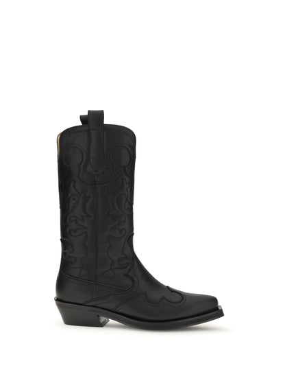 GANNI 36 embroidered western boots