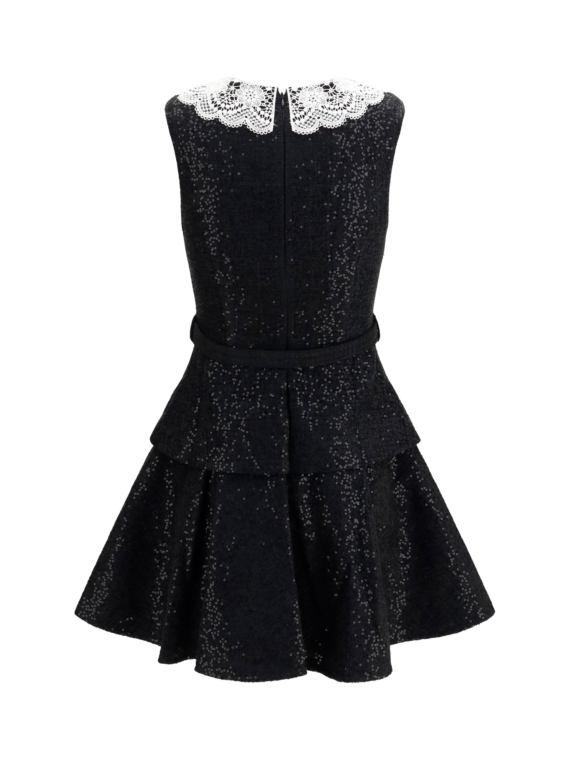 sequin bouclé dress