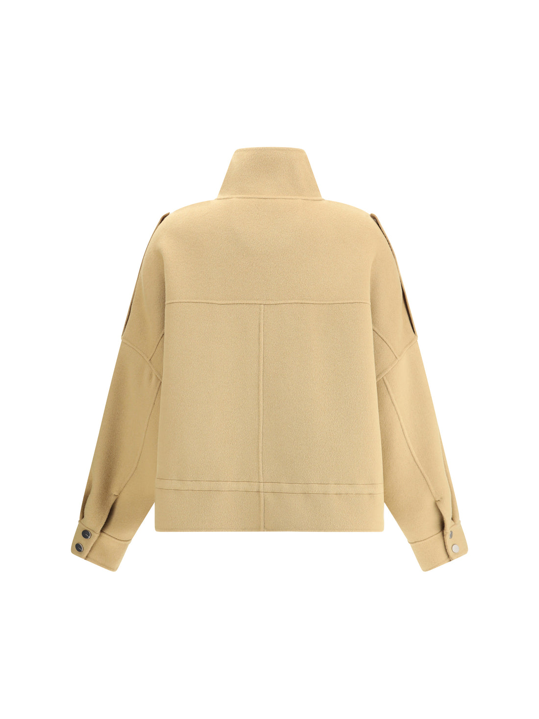 PINKO M double wool-blend fabric caban with high collar