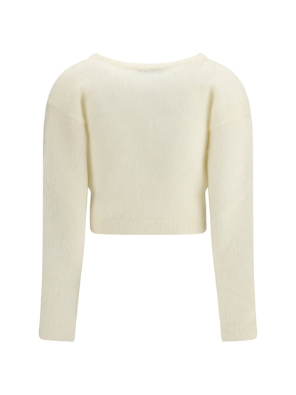 ALESSANDRA RICH 40 mohair cardigan with embroidery