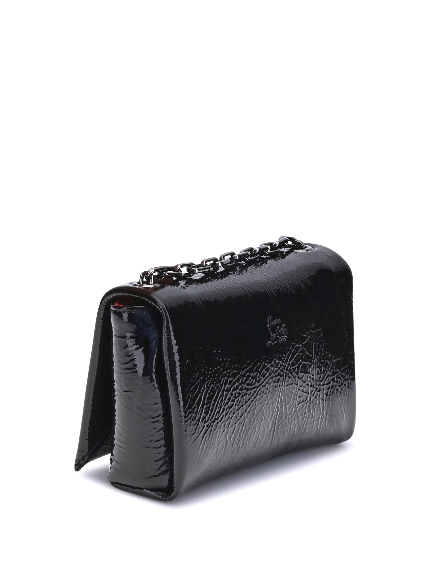 patent leather shoulder bag