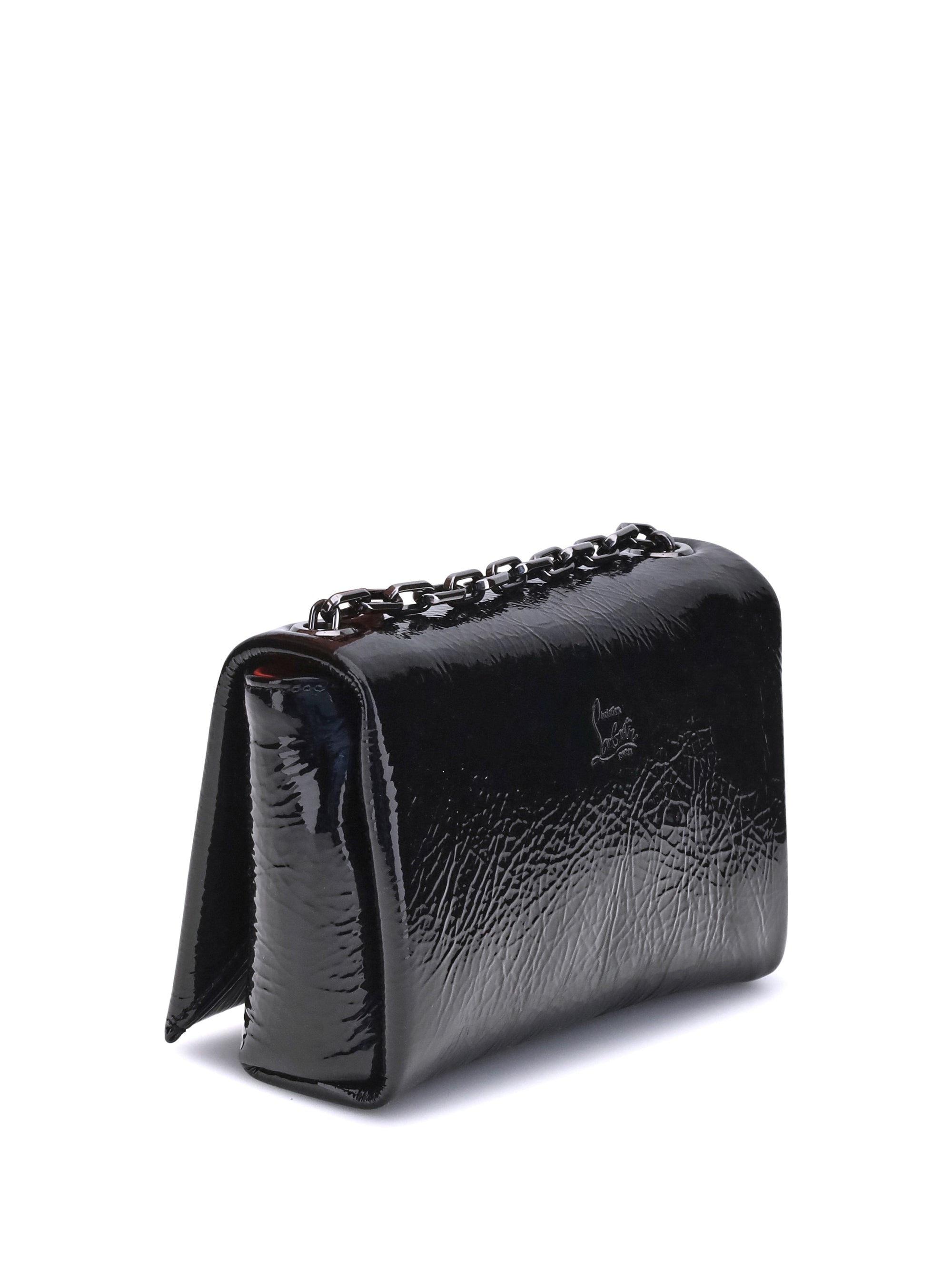 patent leather shoulder bag