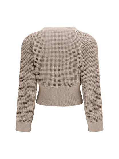 BRUNELLO CUCINELLI S sequined mesh cardigan
