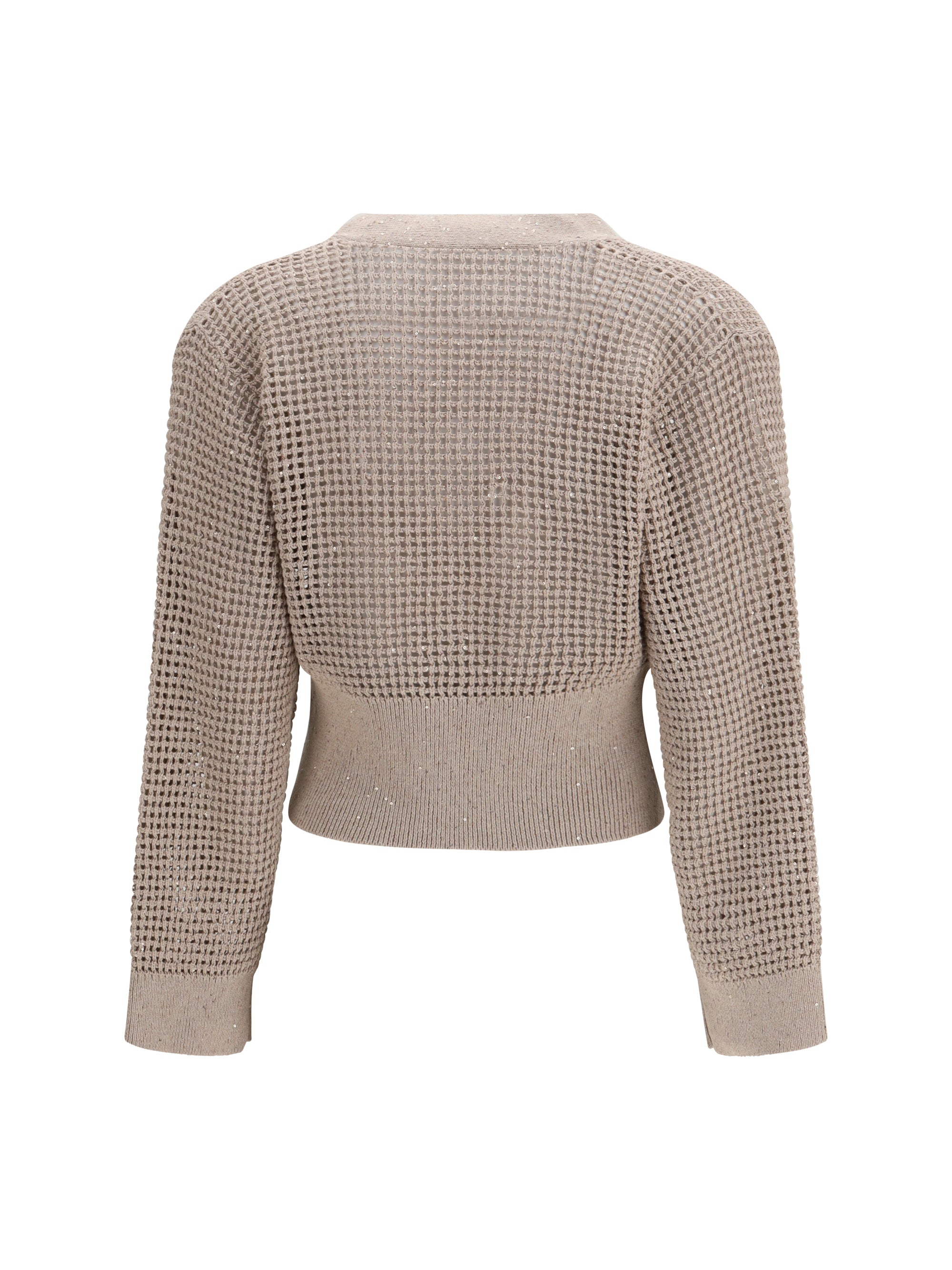sequined mesh cardigan
