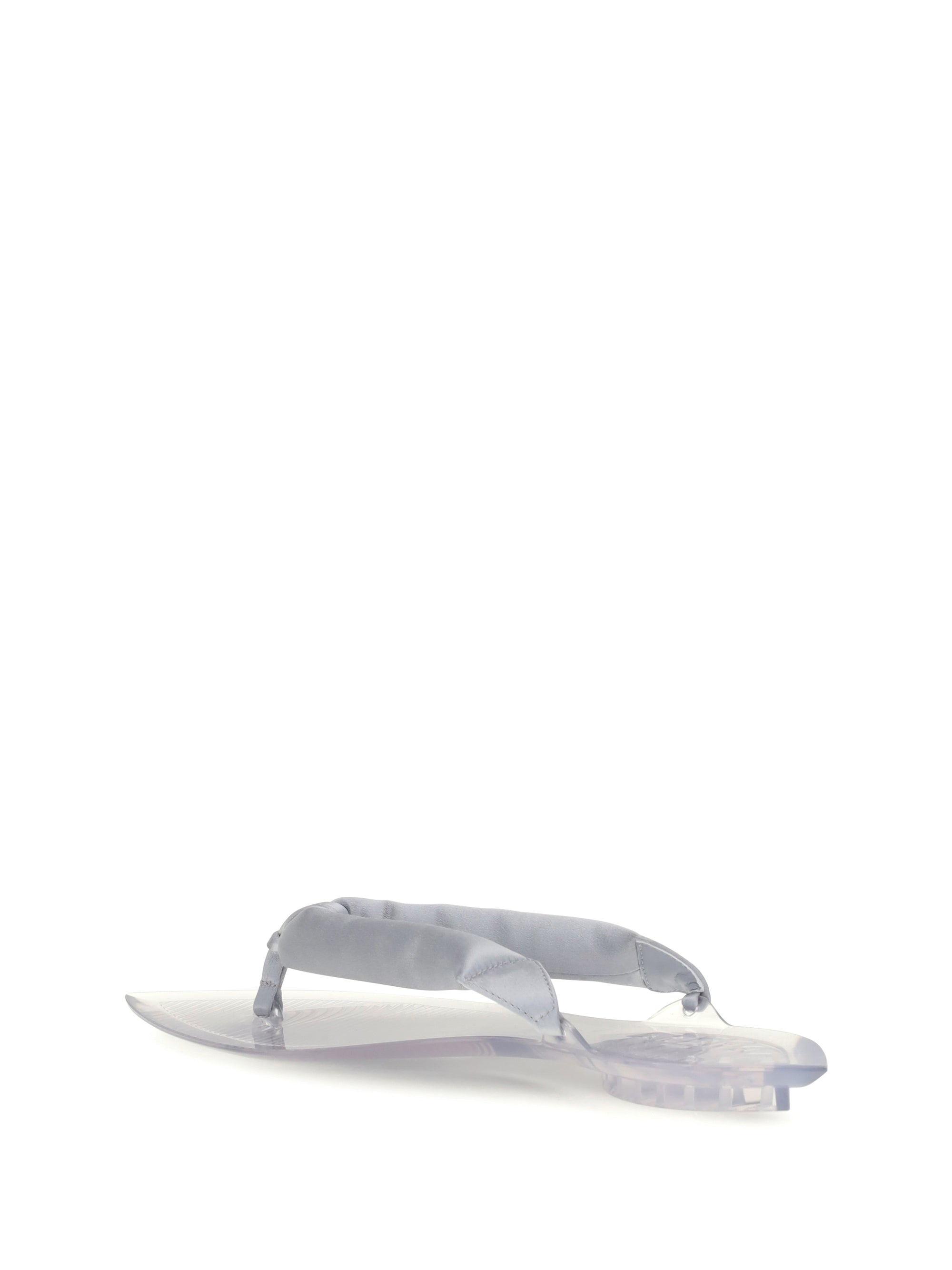 satin flip-flop sandals