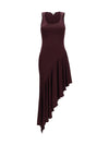 asymmetric fluid jersey dress