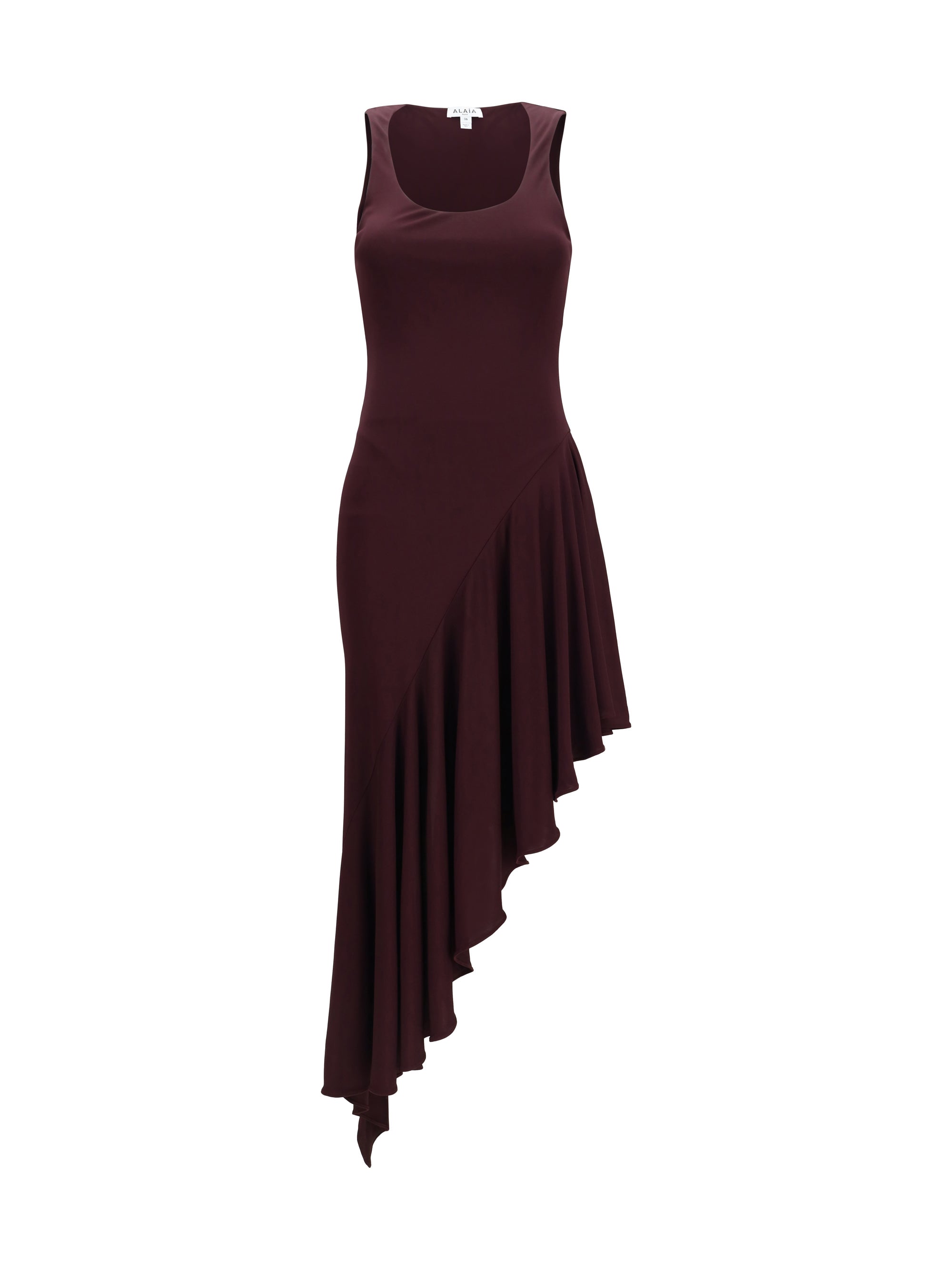 asymmetric fluid jersey dress