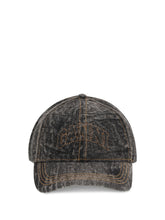 GANNI OS denim baseball hat