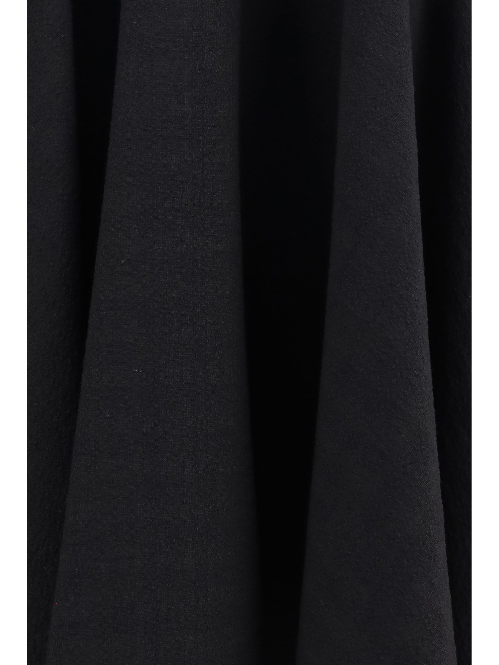 virgin wool ruffled midi skirt