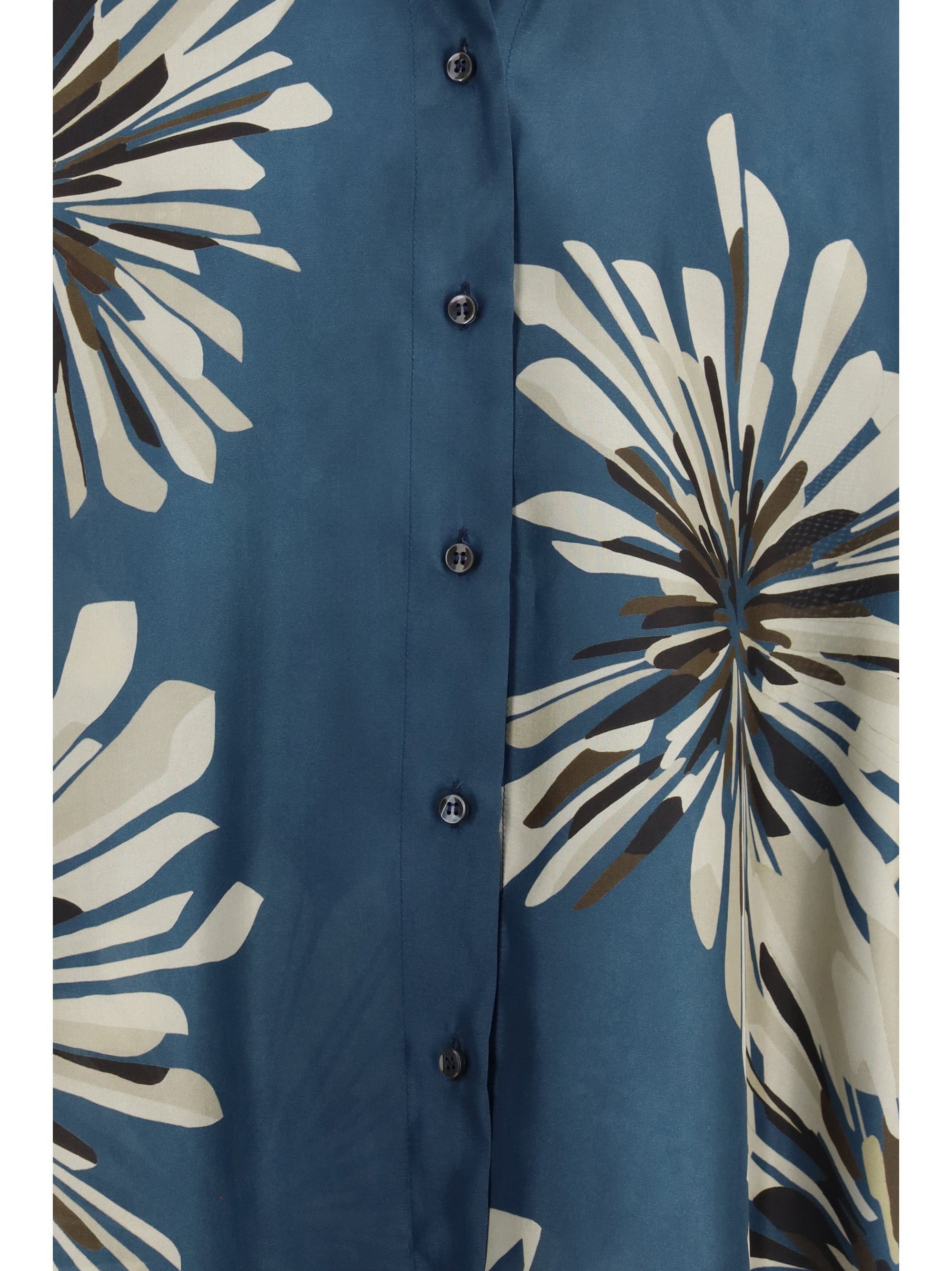 floral silk shirt