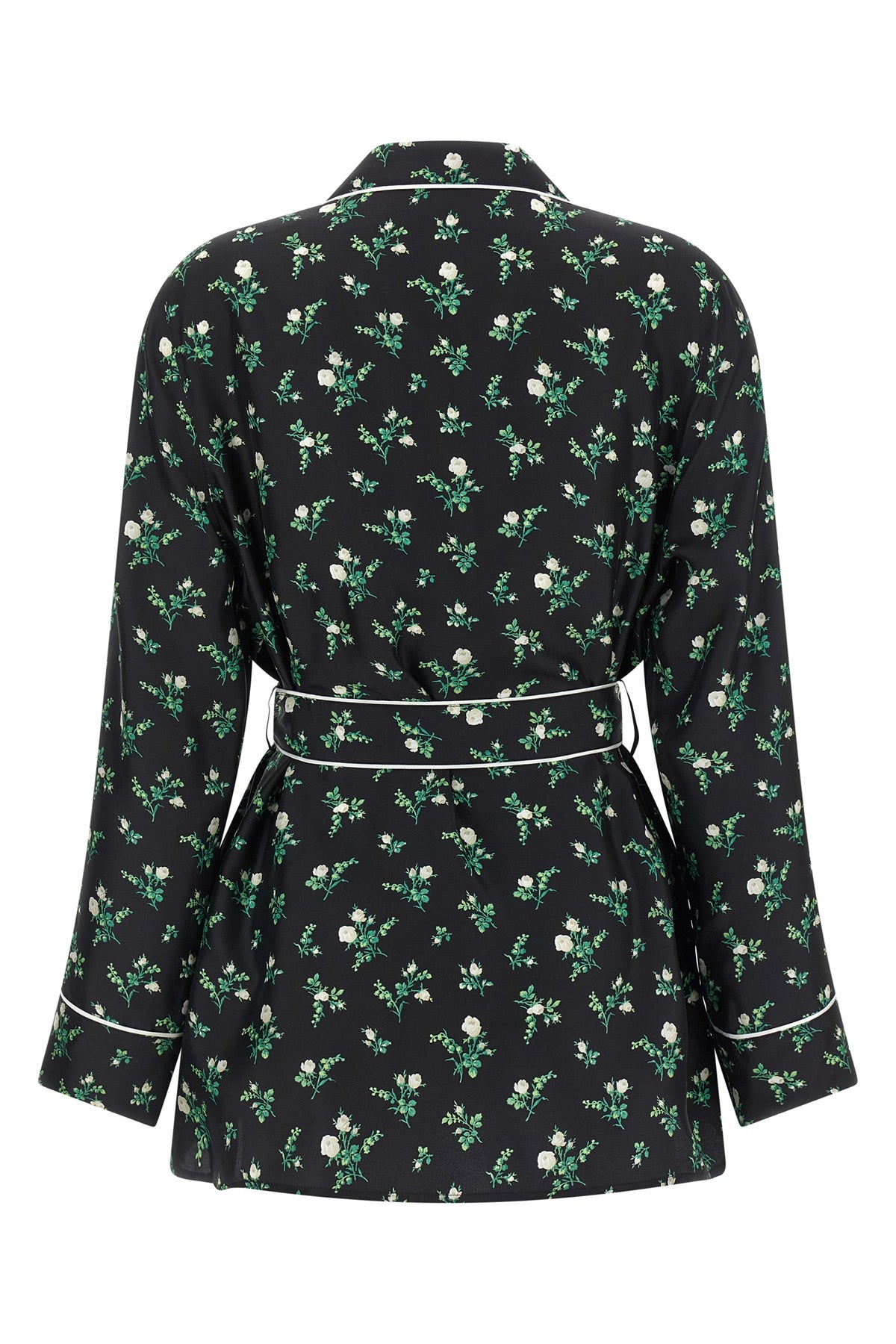 roselline and mughetti print silk twill shirt