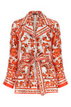 maiolica print fine silk shirt