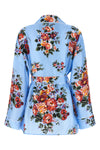 all-over mazzo di fiori print silk twill shirt