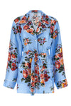 all-over mazzo di fiori print silk twill shirt