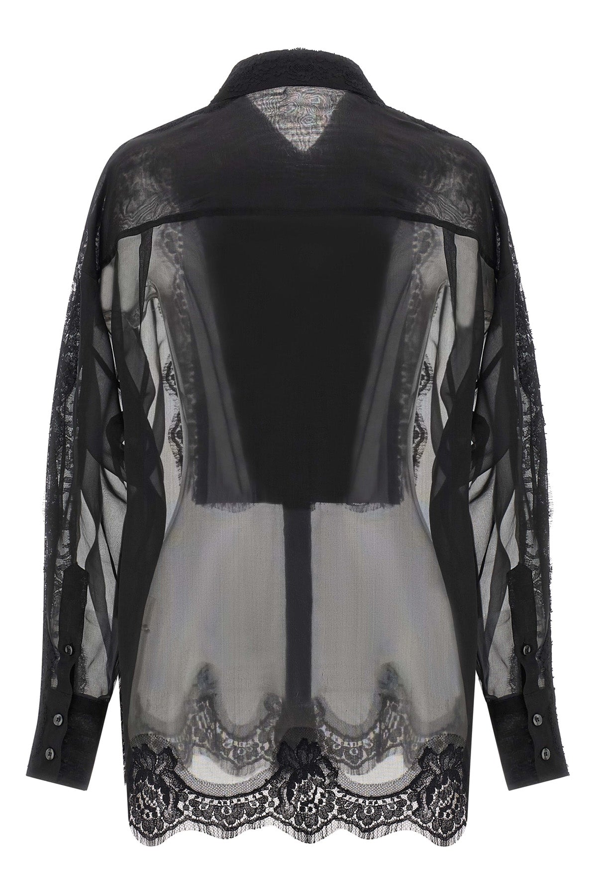 cashmere organza shirt
