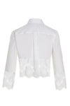 cropped cotton poplin shirt