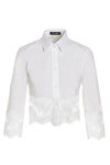 cropped cotton poplin shirt