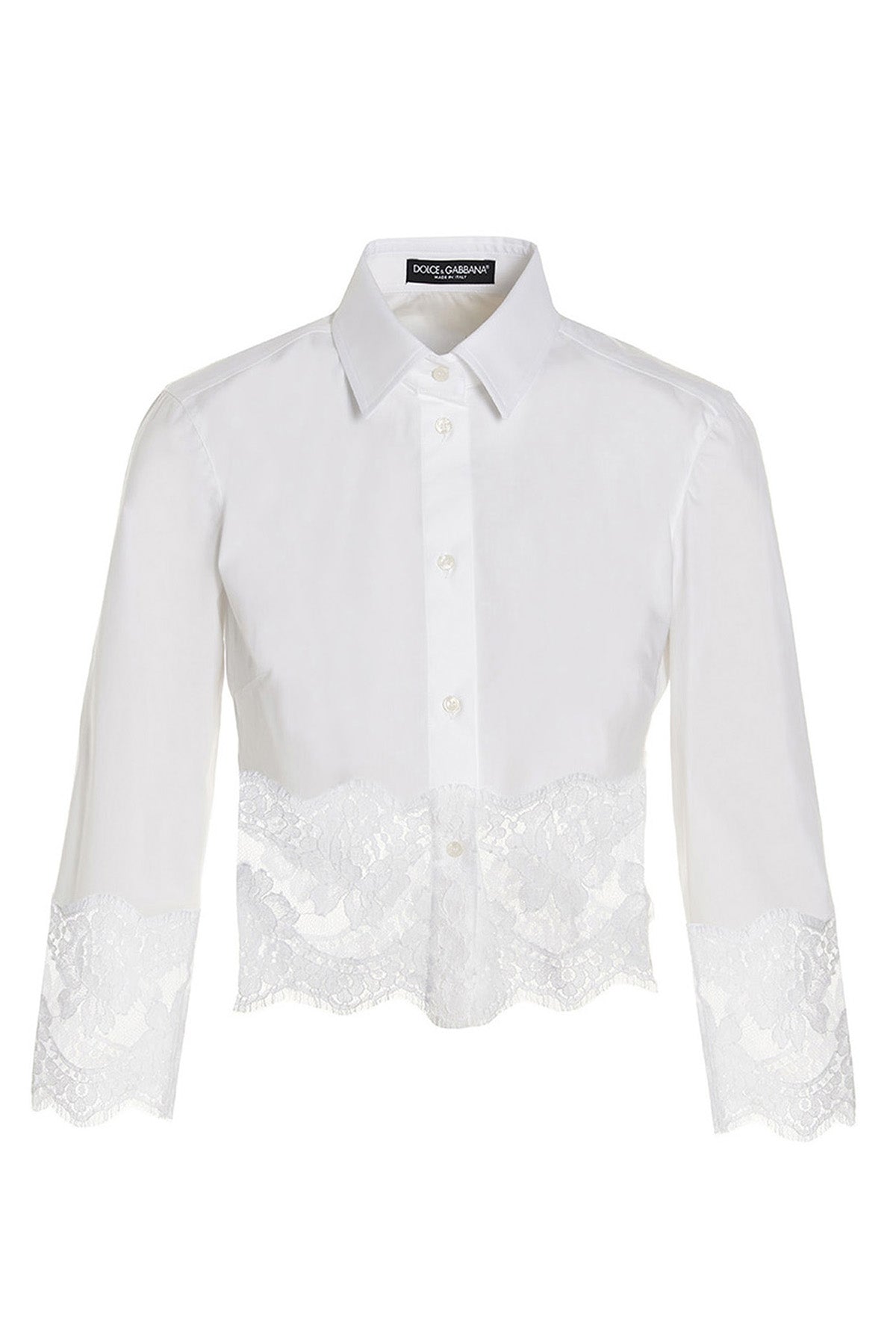 cropped cotton poplin shirt
