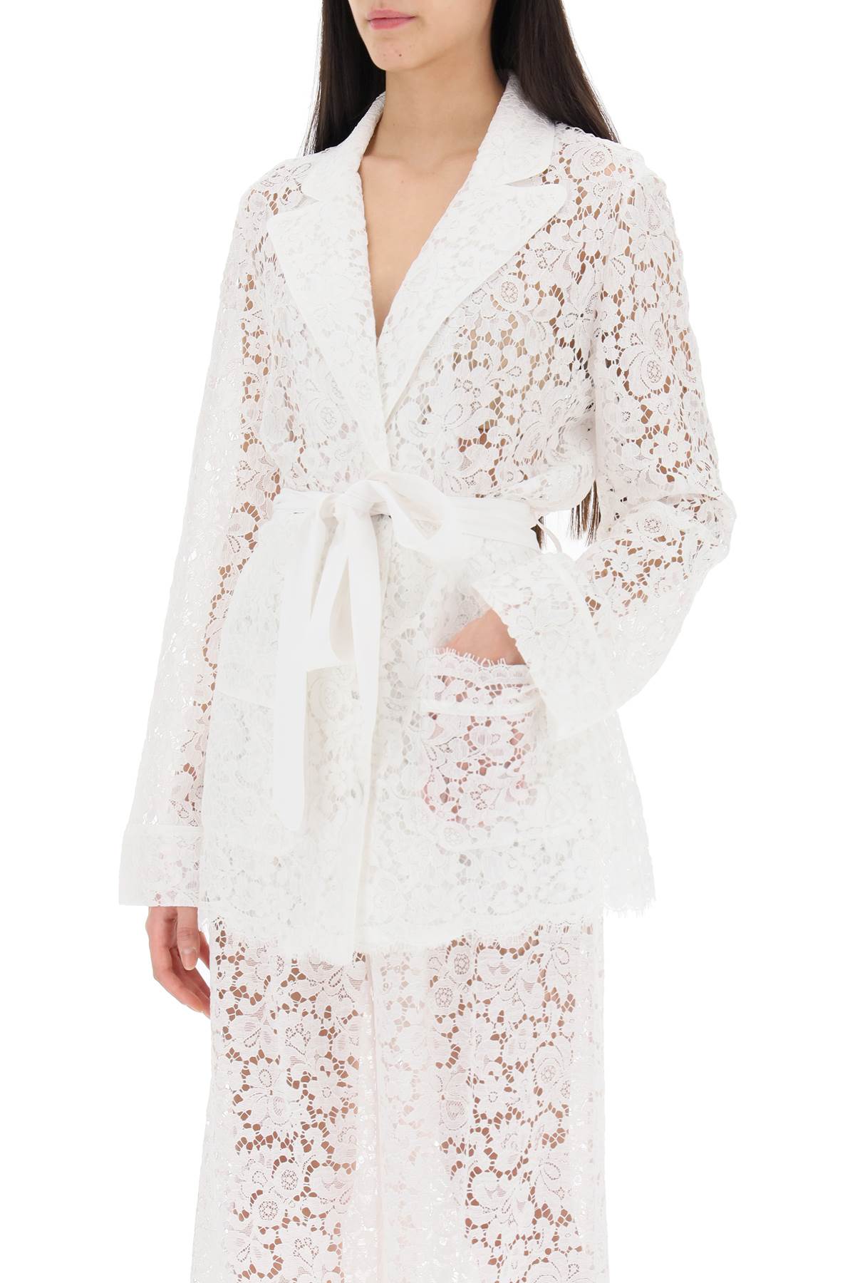 pajama shirt in cordonnet lace