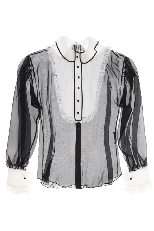 chiffon blouse with plastr