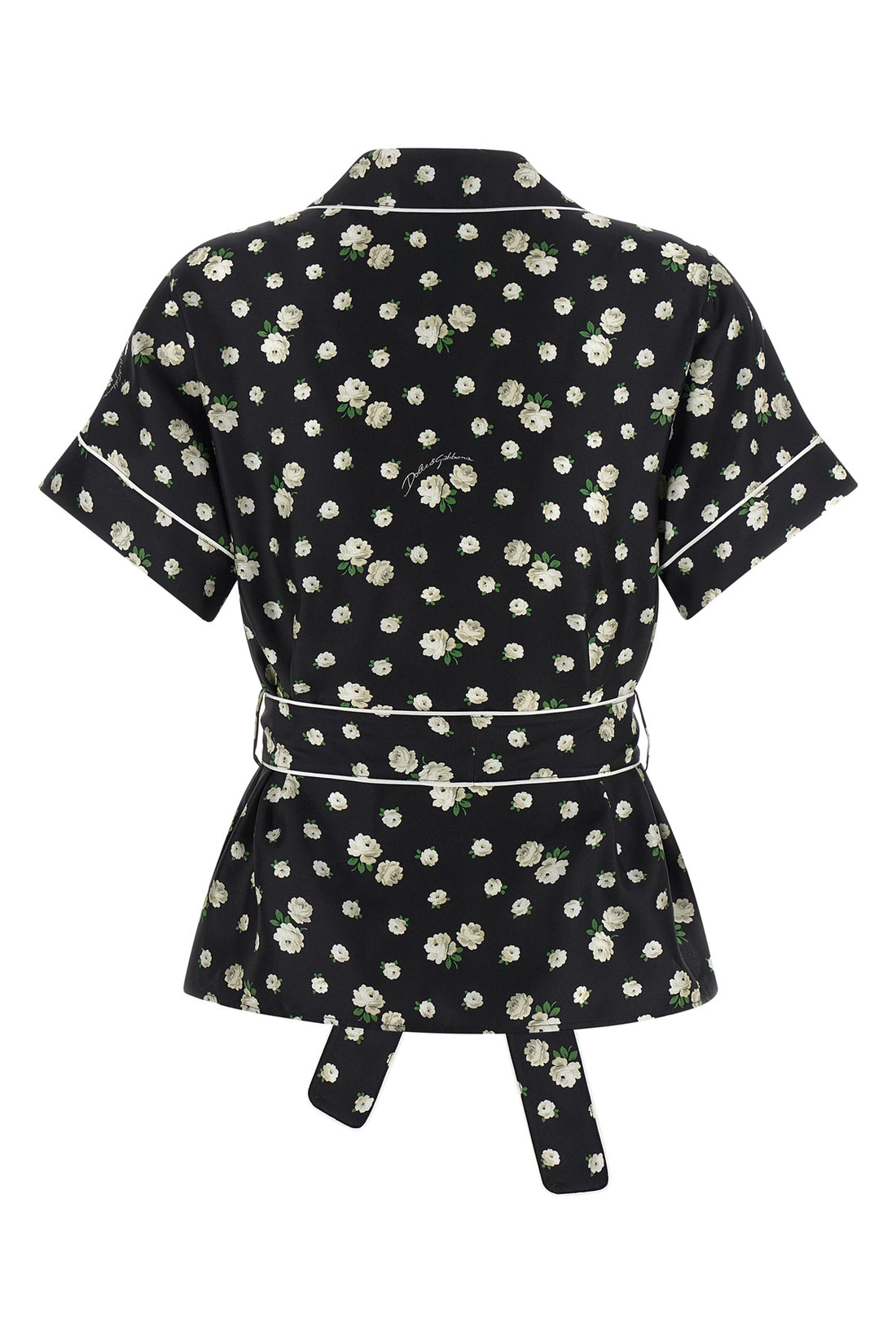 DOLCE &amp; GABBANA 40 all-over fiorellini print silk twill shirt