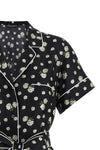 all-over fiorellini print silk twill shirt