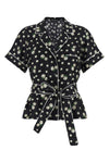 all-over fiorellini print silk twill shirt