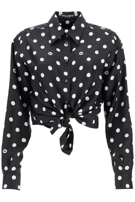 silk polka dot print blouse