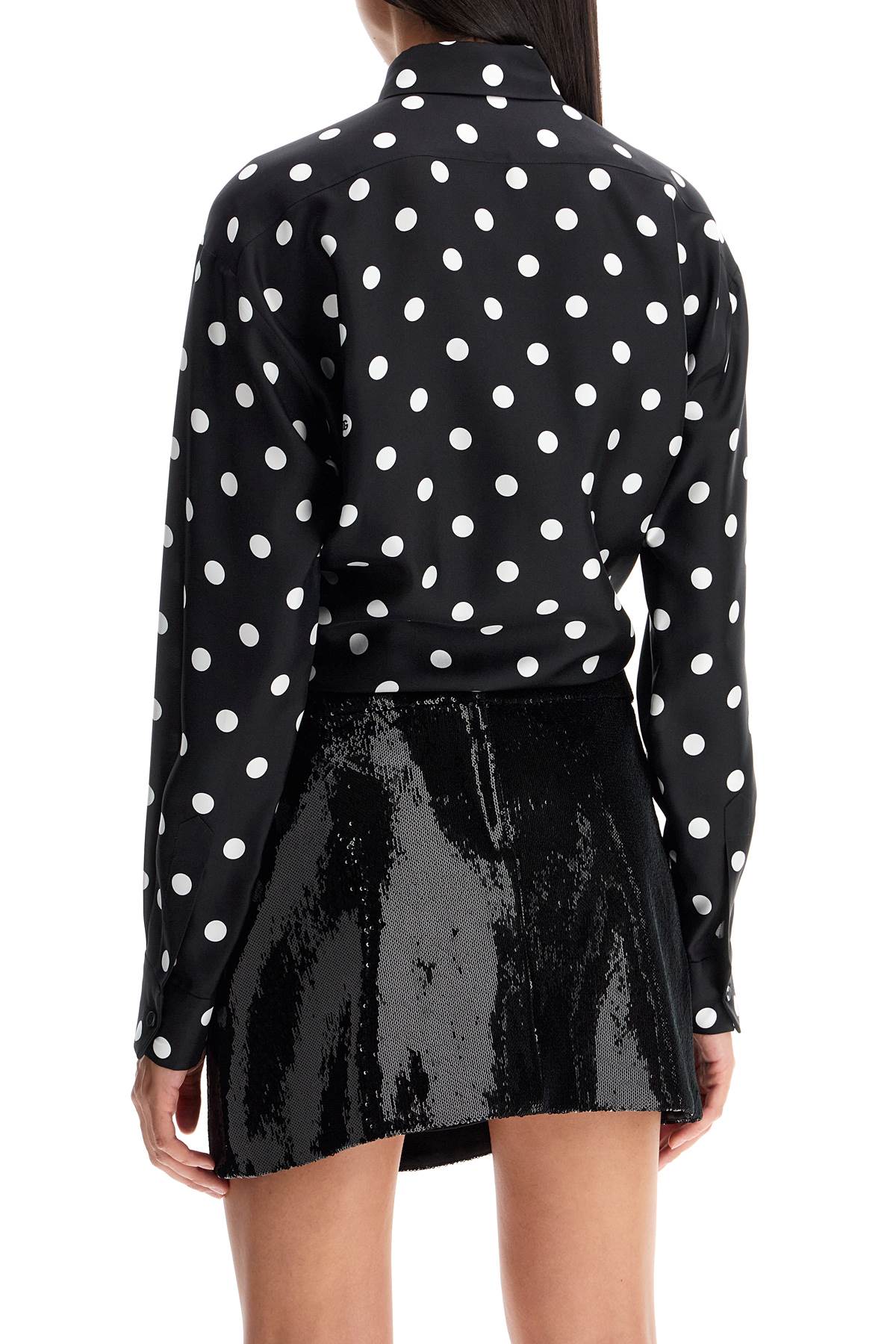 silk polka dot print blouse