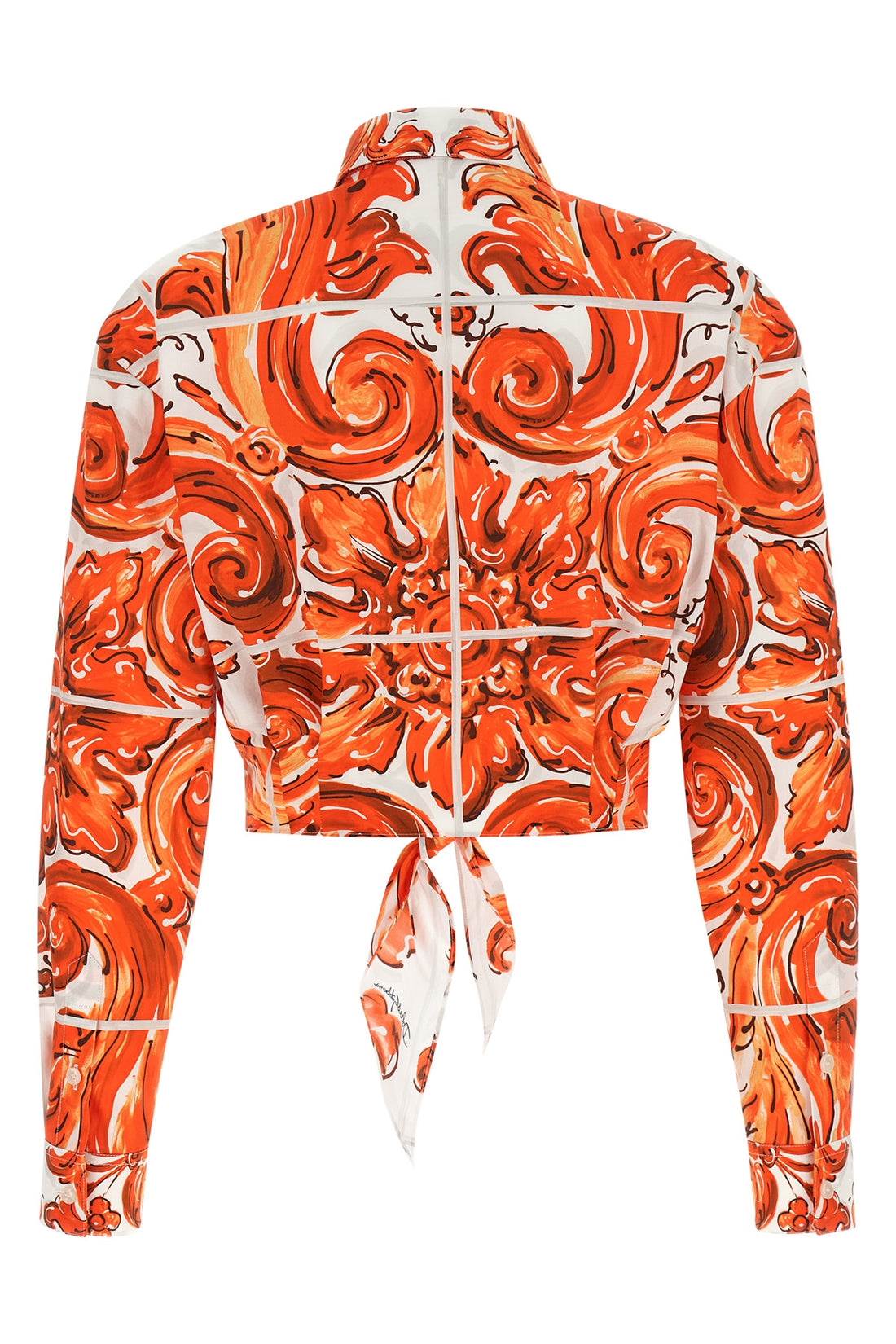 DOLCE &amp; GABBANA 38 maiolica print poplin shirt