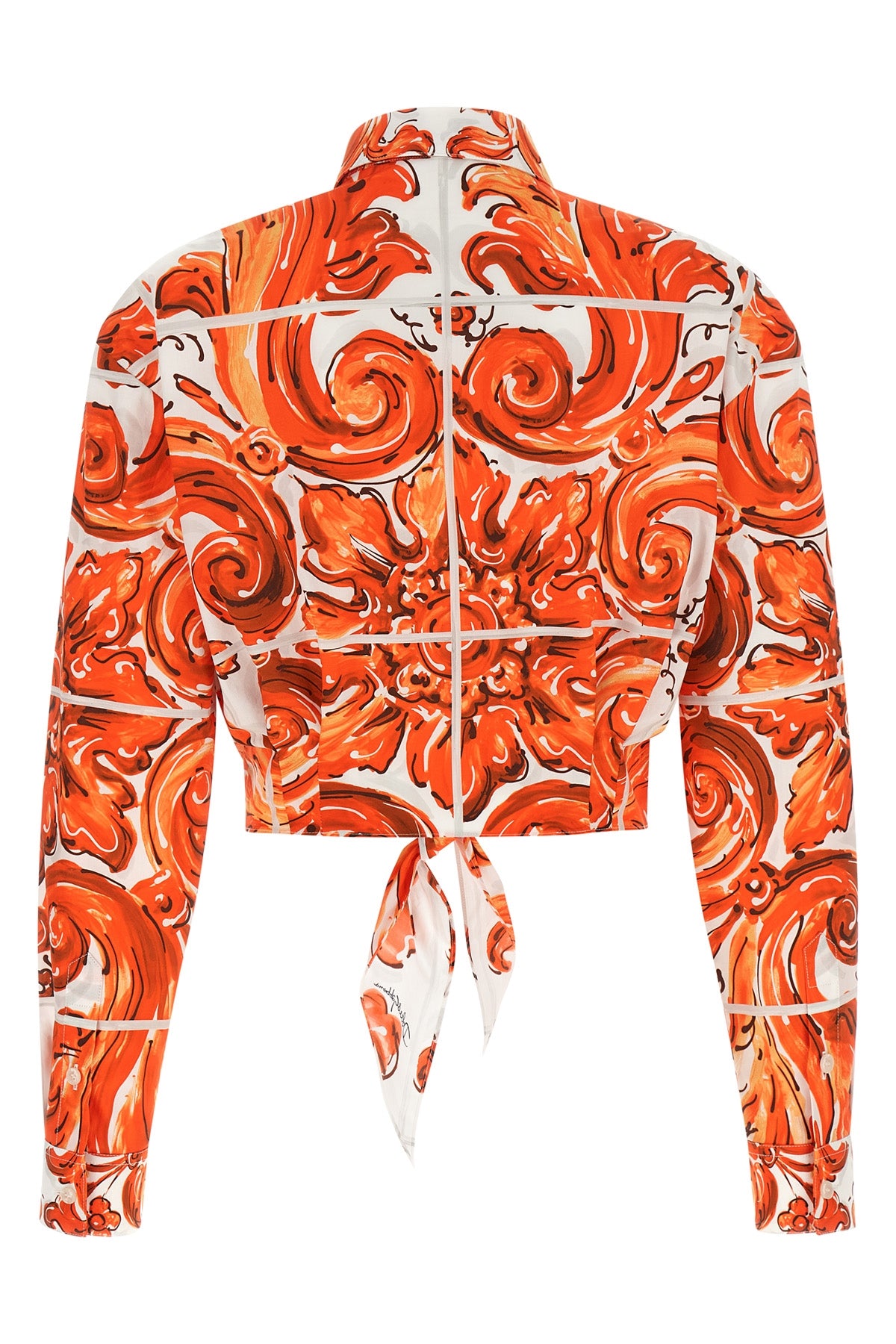 maiolica print poplin shirt