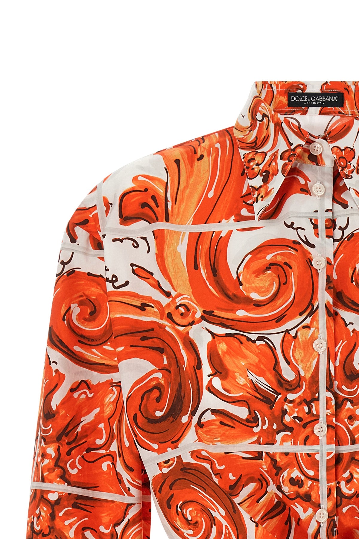 maiolica print poplin shirt