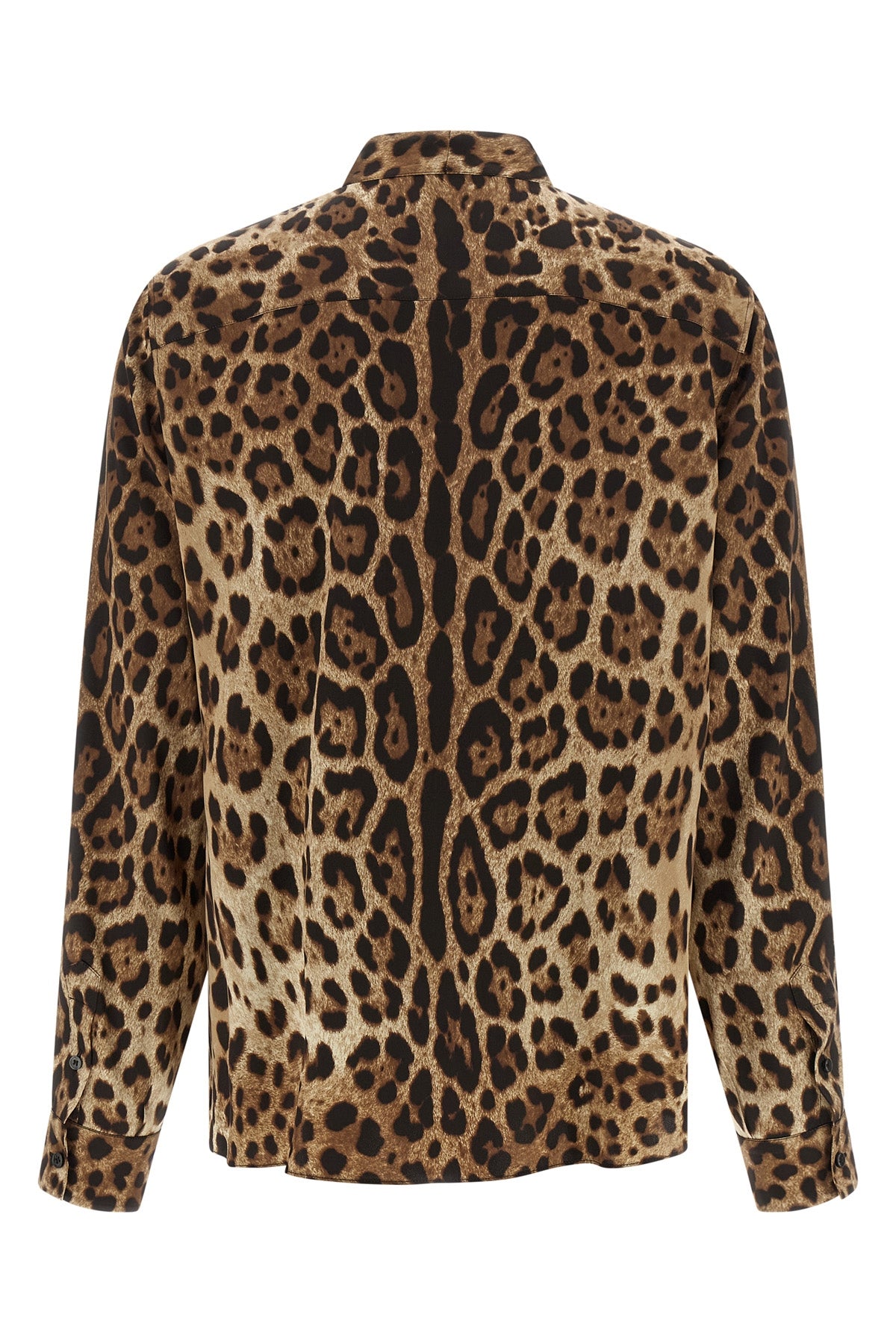leopardo print satin shirt