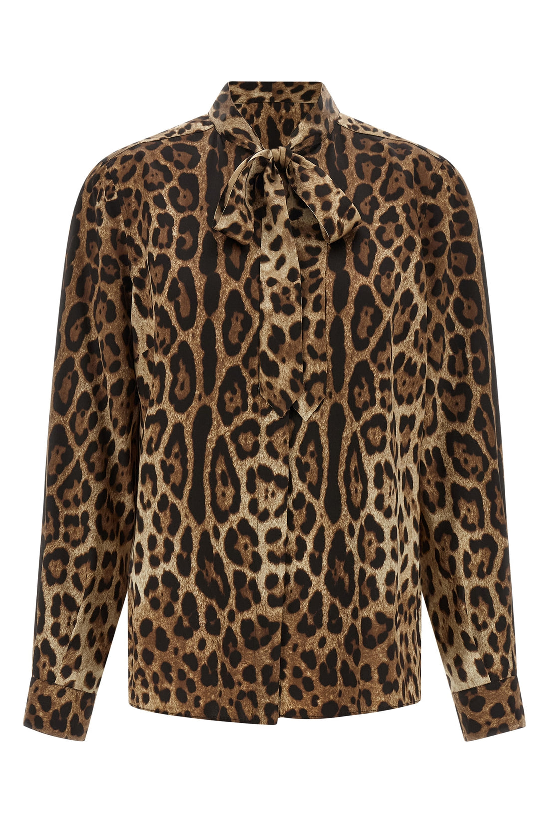 DOLCE &amp; GABBANA 40 leopardo print satin shirt