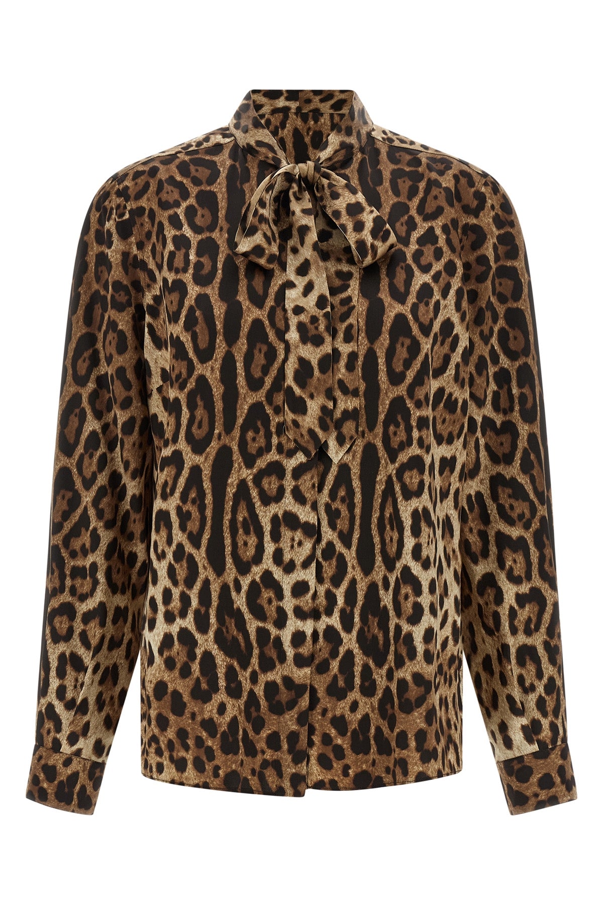 leopardo print satin shirt