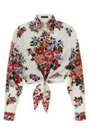 all-over mazzo di fiori print cotton shirt
