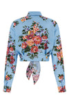 all-over mazzo di fiori print cotton shirt