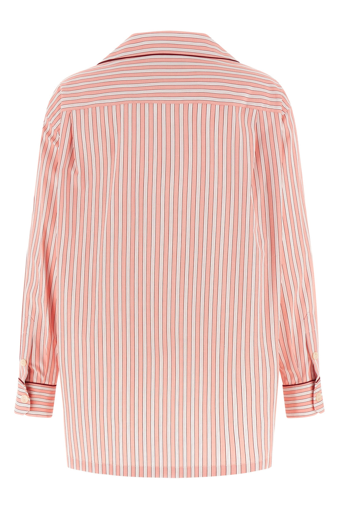 DOLCE &amp; GABBANA 38 striped cotton and silk blend poplin shirt