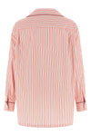 striped cotton and silk blend poplin shirt